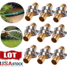 Garden Hose Repair Mender Kit Hose Connector 3/4 5/8" Male Connector Clamp Set