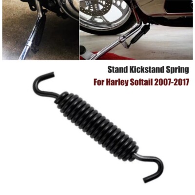 Black Kickstand Spring Stand Fit For Harley Touring Softail 07