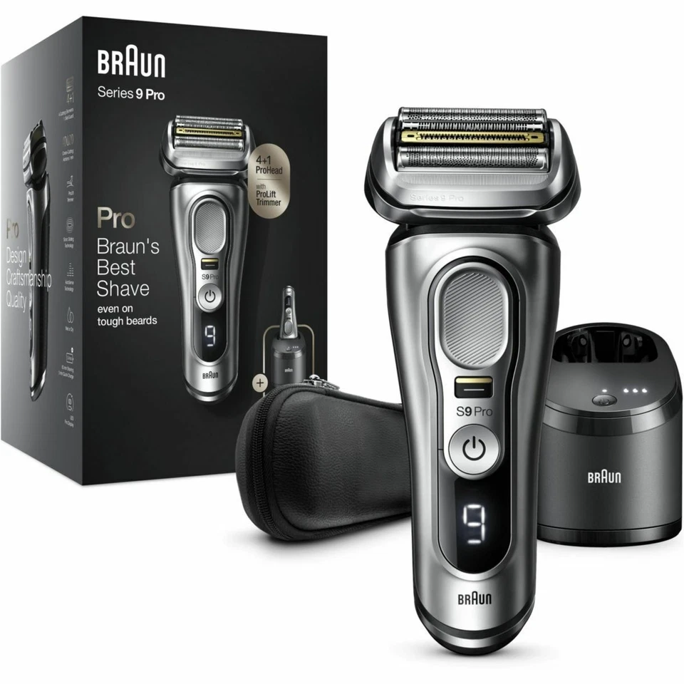 Braun Series 9 Pro 9467cc Rasoir Rechargeable pour Visage avec Étui - Argenté - Photo 1/1