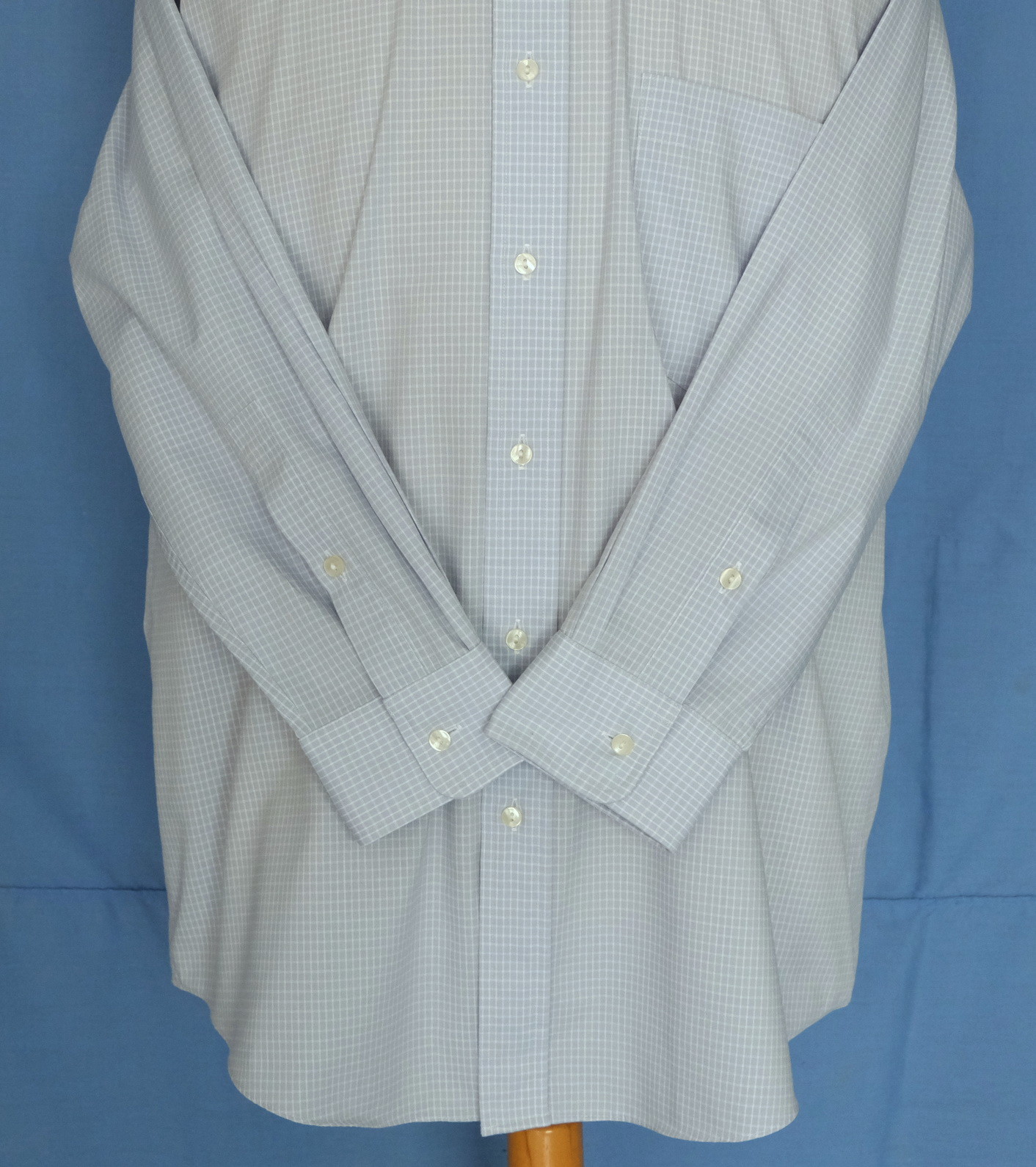 Vintage ISSEY MIYAKE im Product Light Blue Check Cotton Blend