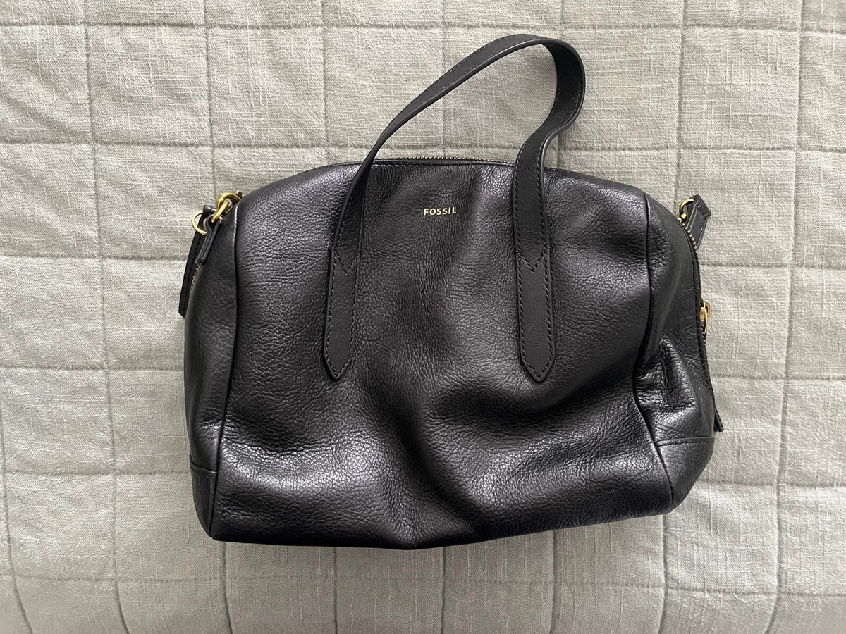 Fossil Bags Black Leather Sydney Satchel