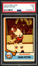 1974-75 OPC O PEE CHEE #195 DENIS POTVIN RC PSA 5 EX New York Islanders Rookie