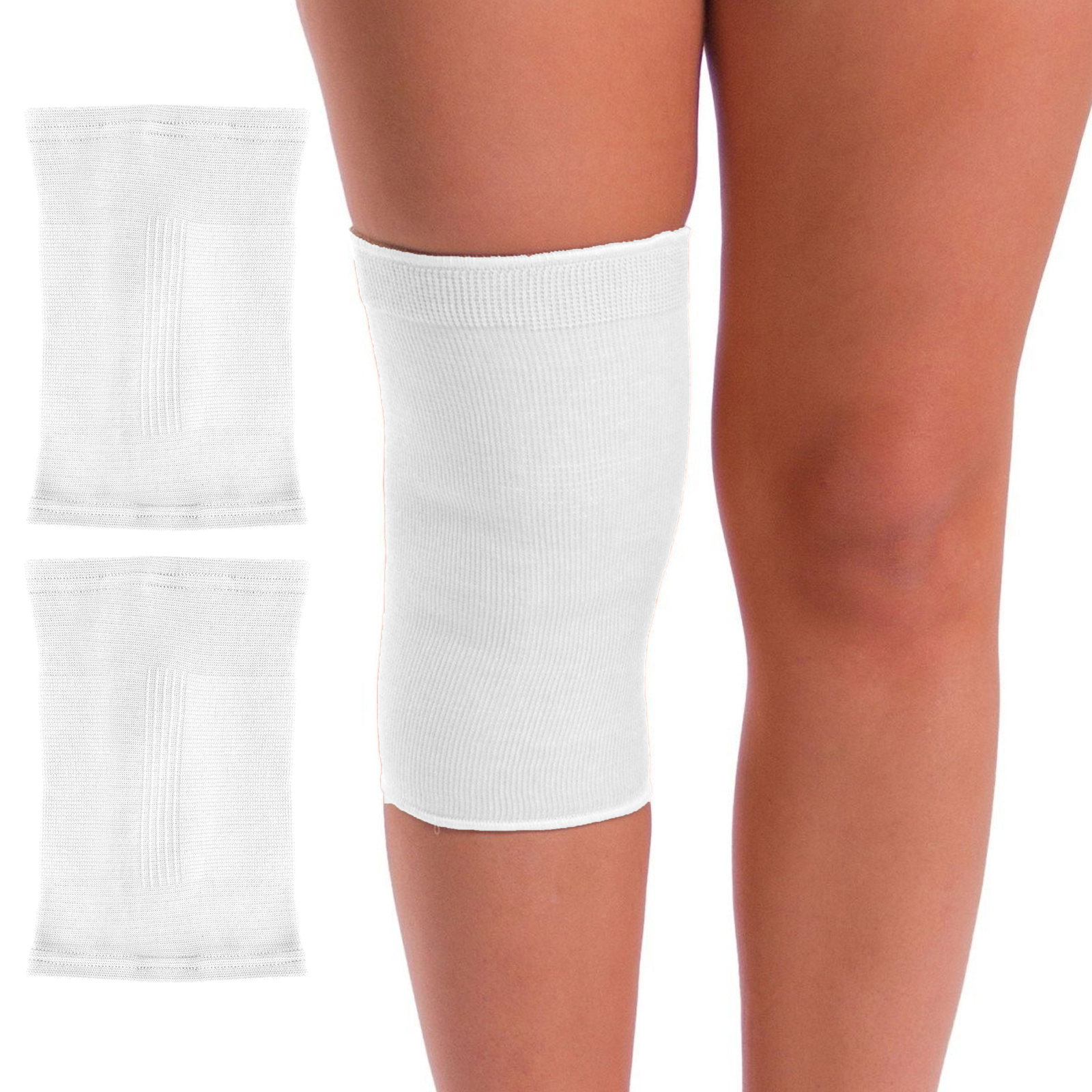 2-Pack Elastic Knee Support Sleeve for Pain Relief & Sports Protection