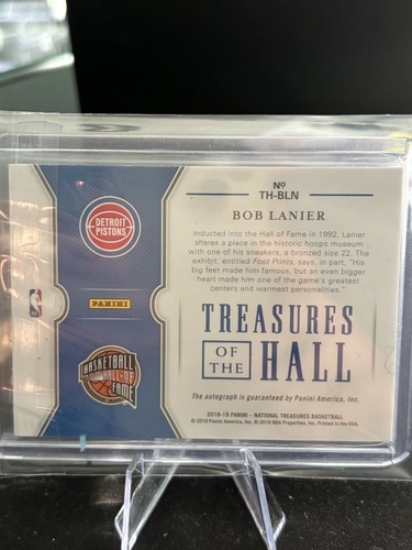 2018-19 Panini National Treasures - Treasures of the Hall #TH-BLN Bob Lanier /99 - Picture 2 of 2
