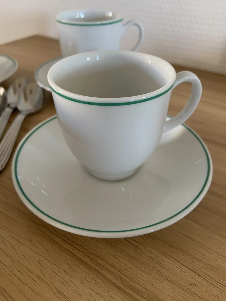 5 Tasse Et Soucoupes À Thé En Porcelaine Guy Degrenne