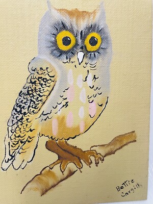 Owl Oil On Canvas By Betty Cargill 5''x7''