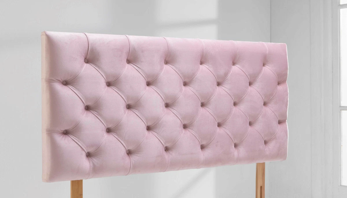 Blush pink outlet headboard king