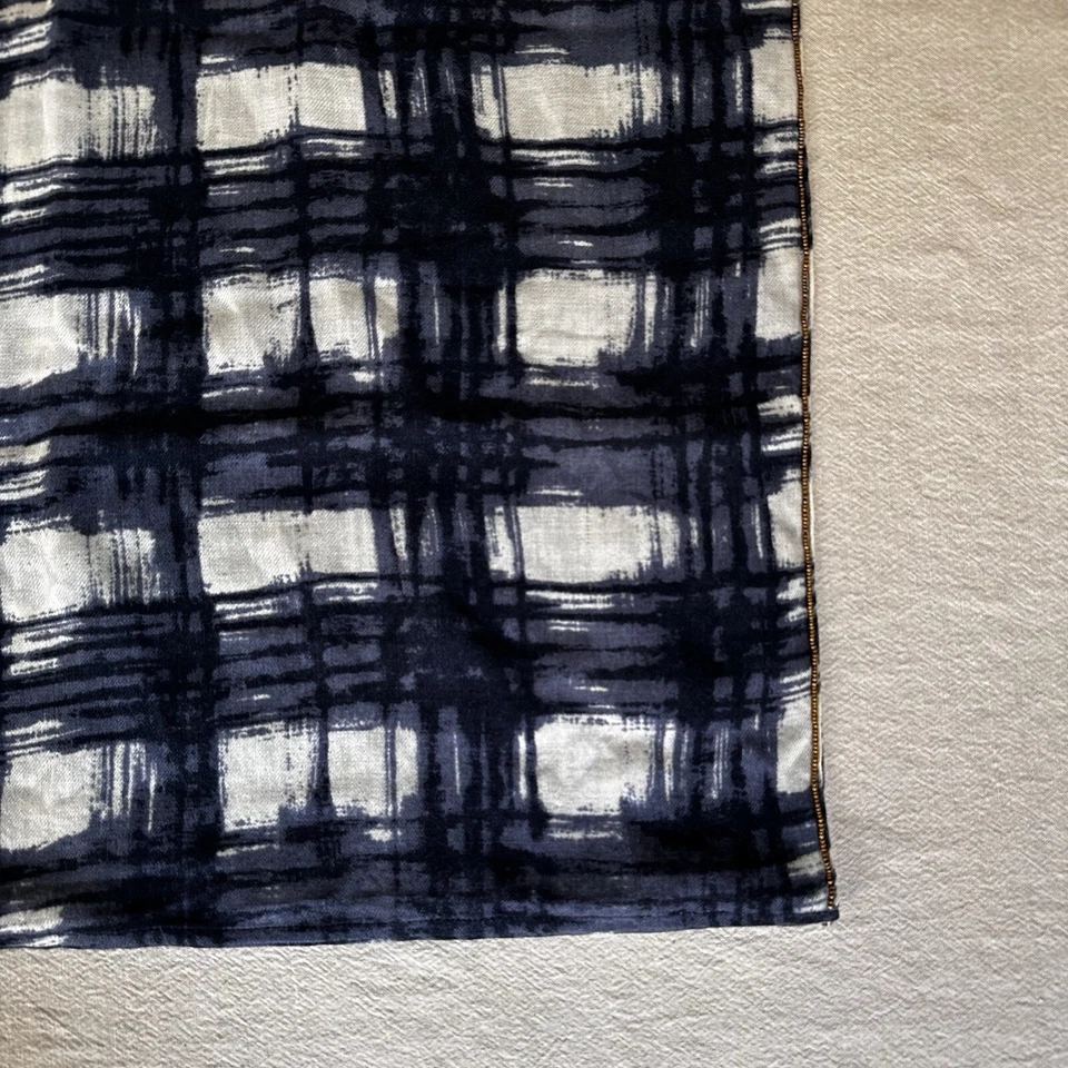 Anthropologie Rr Rose & Rose Light Soft Wool Infinity Scarf Beaded Trim 64x 26” - Image 3 of 4