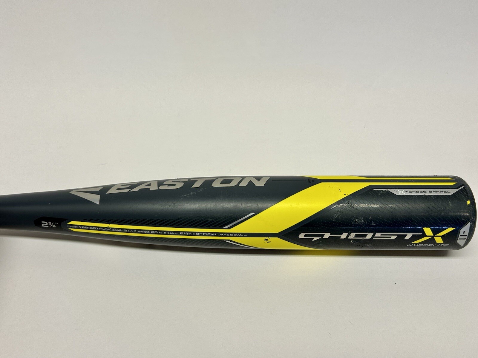 Easton Ghost X Hyperlite Baseball Bat Youth 2 5/8 11 Black Yellow