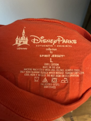 Disney Parks Walt Disney World Coral/Salmon Pink Spirit Jersey Youth Size Large - Picture 5 of 5