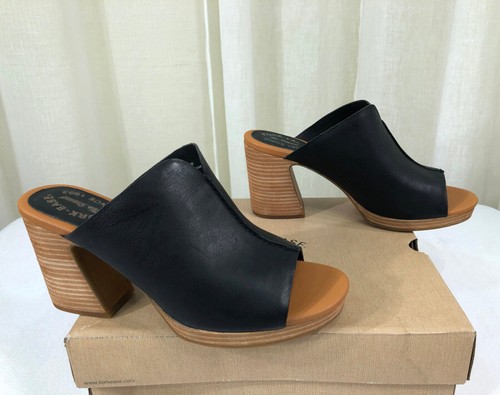 NUEVA Sandalia Kork-Ease Harlin Slide Punto Central Cuero Tacón Bloque EE. UU. 11 Negra - Imagen 9 de 24