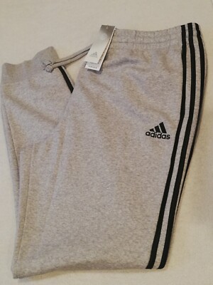 ADIDAS Men's 2XL Essentials Fleece Jogger Pants   Grey Heather  GK8824 NEW