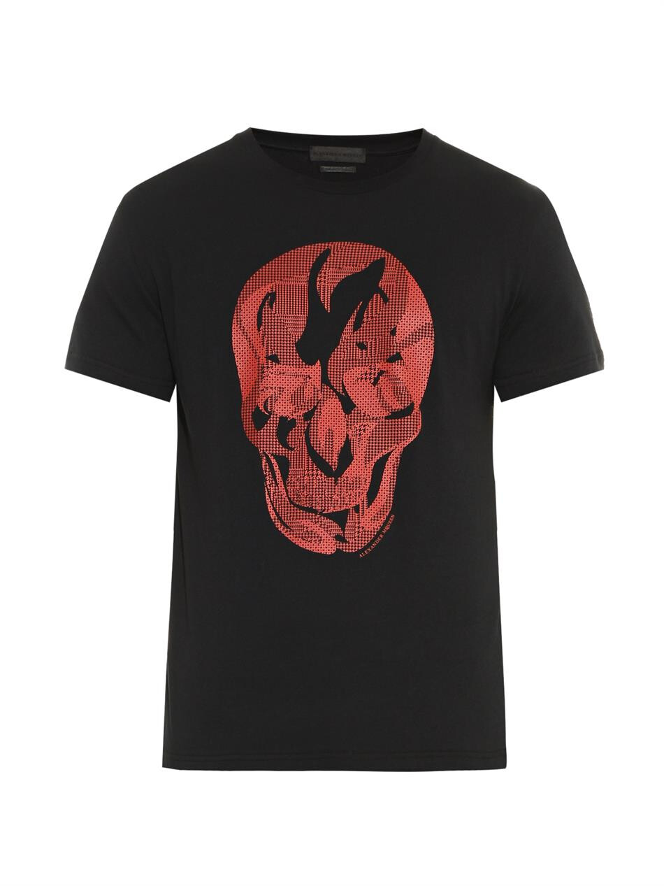 alexander mcqueen men's skull t shirt