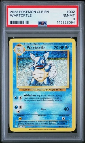 2023 POKEMON CLASSIC BLASTOISE & SUICUNE EX DECK #002 WARTORTLE PSA 8