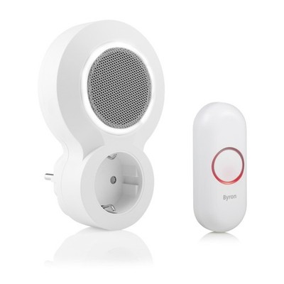 Funk-Türklingelset, Stummschaltfunktion & visueller Alarm, Zwischenstecker, 175m