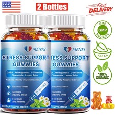 Stress Support 120 Gummies - GABA, L-Theanine, Anxiety Relief, Sleep Support