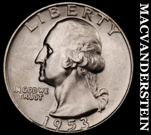 1953-D Washington Quarter- Lustrous Choice Gem Brilliant Uncirculated #i6250