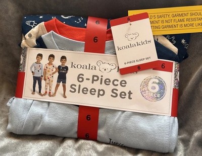 Koala Kids 6 Piece Sleep Set Boys Size 5 Space Exploration