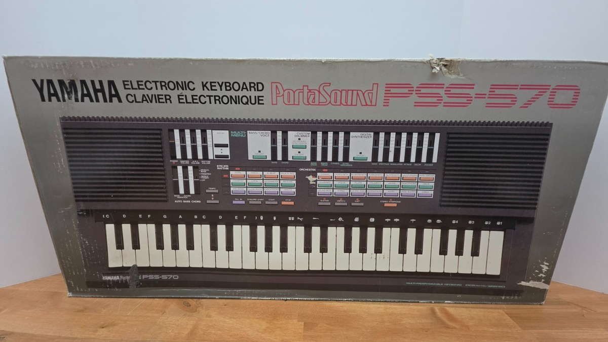 Vintage 1987 Yamaha PortaSound Pss-570 Keyboard Works Made in