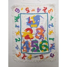Baby Quilt Numbers Animals Nursery Crib Blanket