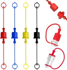 8 Pcs Hydraulic Dust Caps Plugs Set, Quick Coupler Cover, Hydraulic Quick