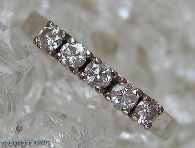 Ring mit Brillant Diamanten Brillanten Brilliant in 14 Kt. 585 er Weiss Gold 49 - Bild 1 von 4