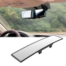 Auto Car Universal 300mm Wide Flat Interior On Clip Rear View Clear Glass Mirror