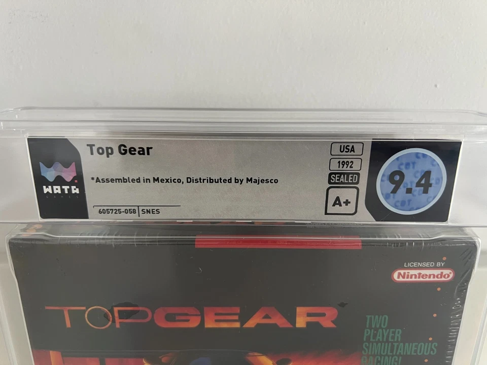 Top Gear (SNES, Super Nes) WATA 9.4 A+ New Sealed Graded VGA CGC PSA 1st Print - Image 4 of 4