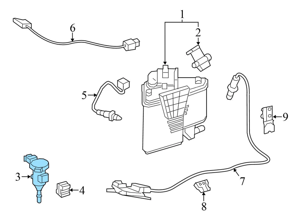 2014-2017 MERCEDES-BENZ S500 - Charcoal FUEL Vapor Canister Valve 0004760600 - Image 4 of 4