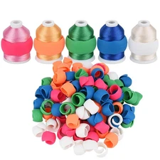 100pcs Upgraded Thread Holder/Spool Huggers Compatible with Larger spools- Ke...