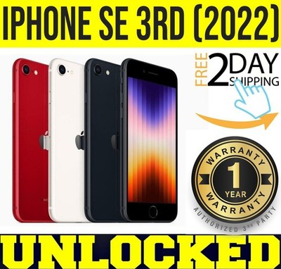 Apple iPhone SE 3rd 5G 2022 64GB 128GB FACTORY UNLOCKED  1 YR WARNTY  SEALED  T