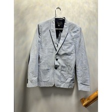 H M Blazer Kids Size 14Y Light Blue Good Elbow Patches Two-Button Jacket