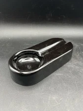 Vintage Arango Cigar Co Skokie IL GLOSSY BLACK Ceramic Ashtray