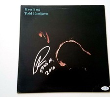Todd Rundgren Signed Autographed Healing Album LP ACOA