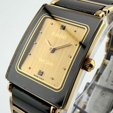 RADO DIASTAR Women's Ceramic Diamond Watch Used From Japan