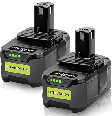 Gripkankg 2er Pack 5,0Ah P108 Ersatzakku für Ryobi 18V LED Anzeige