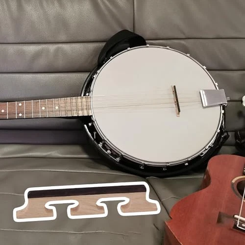 4 String Banjo Ukulele Banjolele Maple and Ebony Bridges - Picture 4 of 6