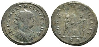 FITZ SERDICA AE ANTONINIANUS TACITO IMPERATORE GLOBO MARTE LANCIA SCETTRO @NON1264