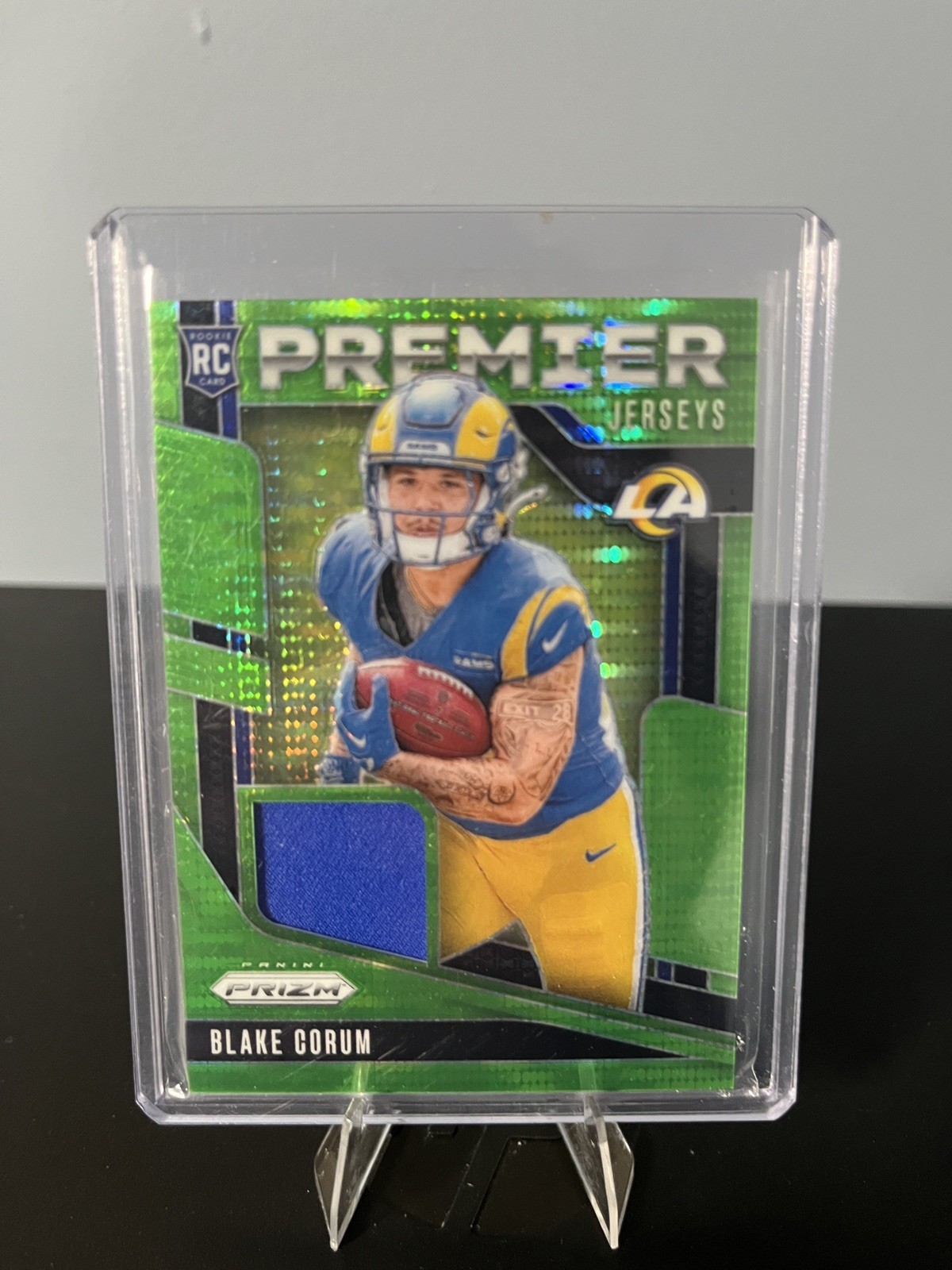 2024 Panini Prizm - Premier Jerseys Neon Green Pulsar Prizm #PJ-BCM Blake Corum