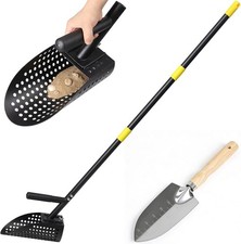 Long Handle Sand Scoop with Shovel Metal Detecting Heavy Duty Stainless Steel