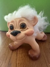 Thomas Dam Vintage Lion Troll Doll 7" x 5" 1960 s Amber Eyes