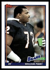 William Perry 1991 Topps #161 Chicago Bears NFL READ FREE SHIPPING AutographDen