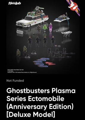 HASLAB Ghostbusters Plasma Ecto-1 Anniversary Deluxe Edition In Sealed Box