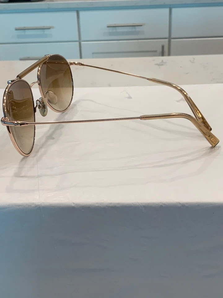 Nuevo TOD'S TO 282 28F PILOT oro rosa con lentes de policarbonato marrón Foto 4 de 4