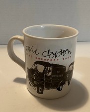 Eric Clapton Vintage 1995 European Tour Coffee Mug Made In England Black & White