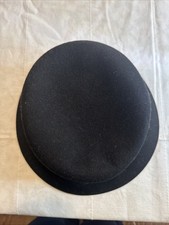 Charter Club Woman's Vintage 100 Wool Bowler Hat Black Made In Italy