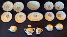 Vintage LITTLE HOSTESS Child's Pink Rose Tea Set 16 Pieces Japan for Sears MCM