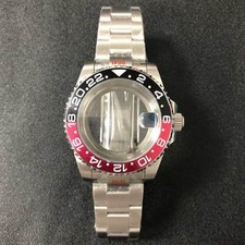 40MM Glass Sapphire Glass Watch Case Strap Band for NH35/NH36 Watch Movement