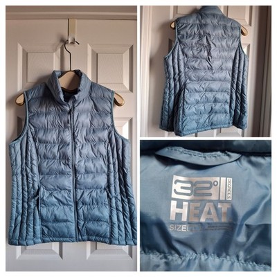 NWOT! 32° Degrees HEAT Women's Lightweight Quilted Puffer Vest Full Zip Sz:Large