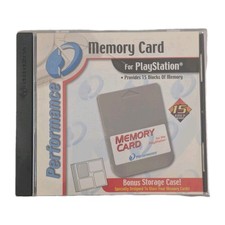 Sony PlayStation 1 PS1 Memory Card Case w/ 3 Cards - Vintage - Retro